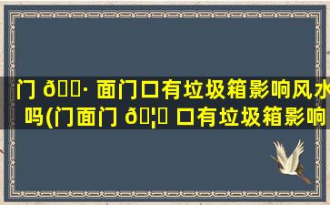 门 🕷 面门口有垃圾箱影响风水吗(门面门 🦄 口有垃圾箱影响风水吗为什么)